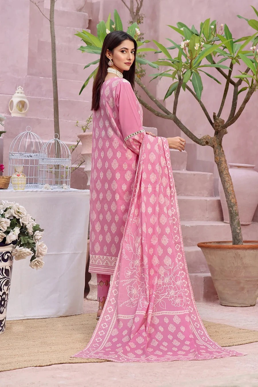 3PC Printed Unstitched Lawn Suit KLA-2789 – Khas Stores