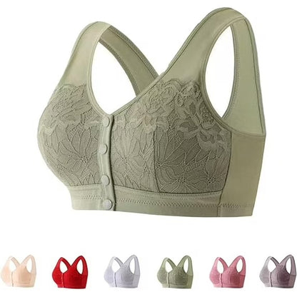Pack of 2 bra set Comfortable Front Button Wireless Shaping Bra, Push up Adjustable Wireless Bras