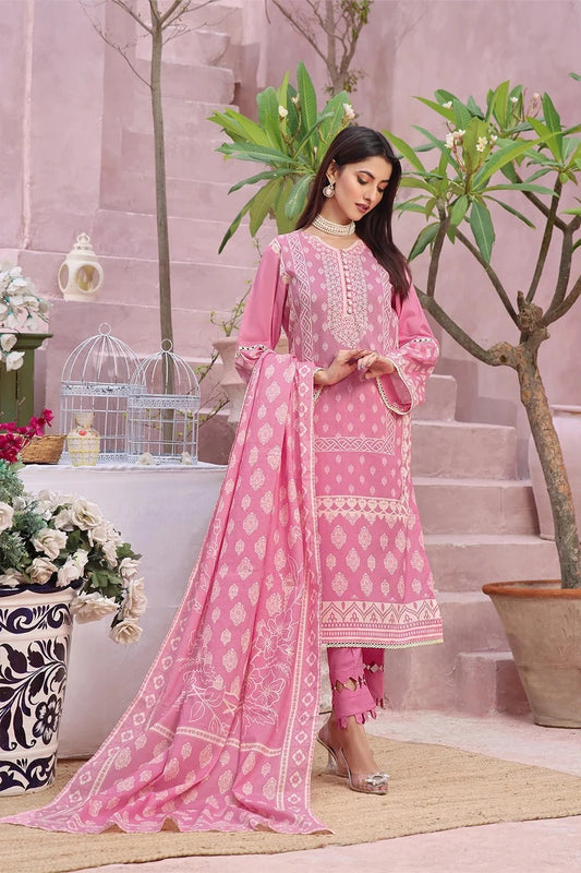 3PC Printed Unstitched Lawn Suit KLA-2789 – Khas Stores