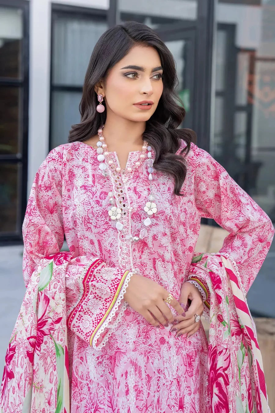 3PC Embroidered Unstitched Lawn Suit KL-2815 – Khas Store