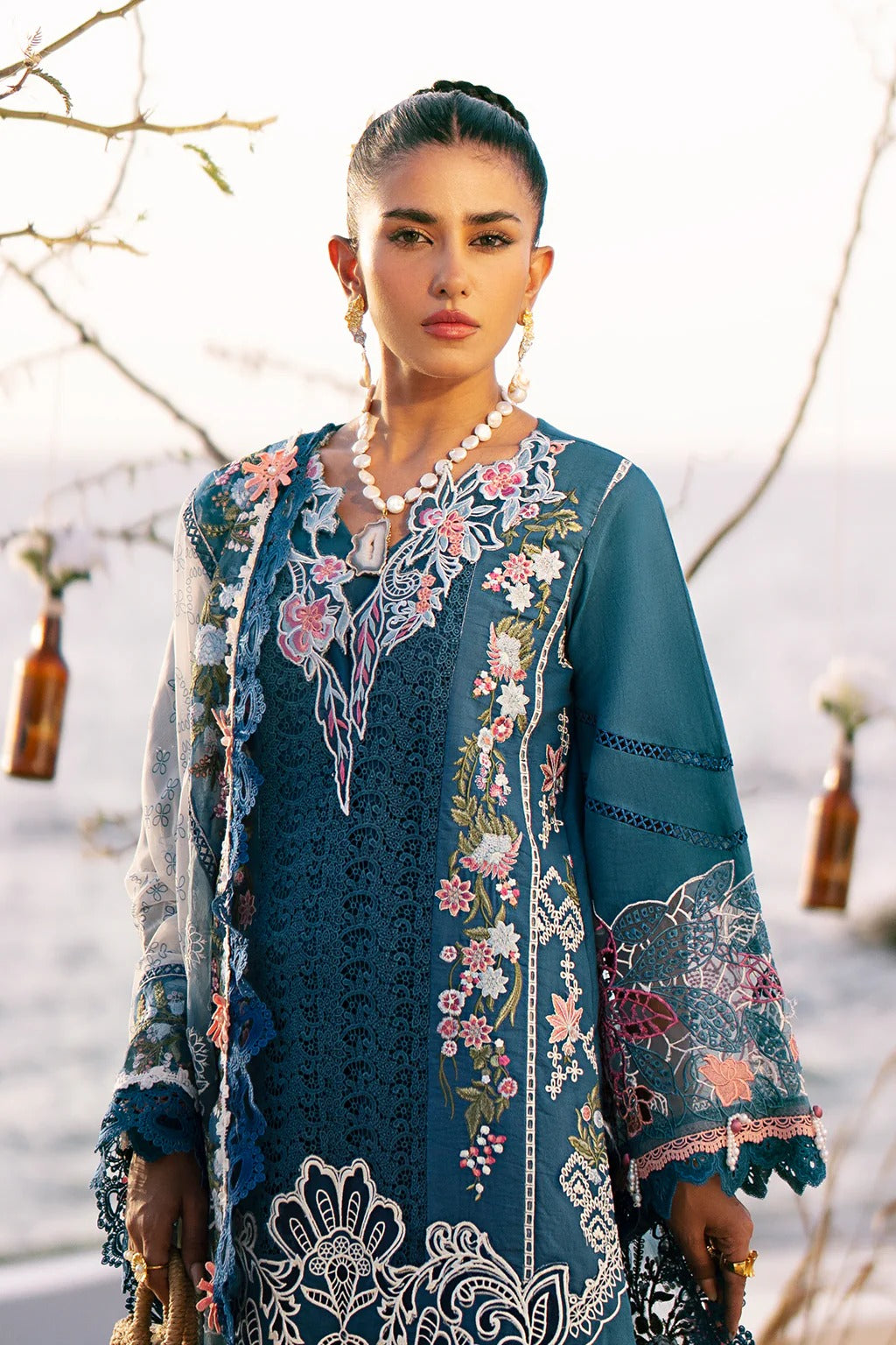 AURA 3pc Luxury Unstitched Collection – Ajr Coture