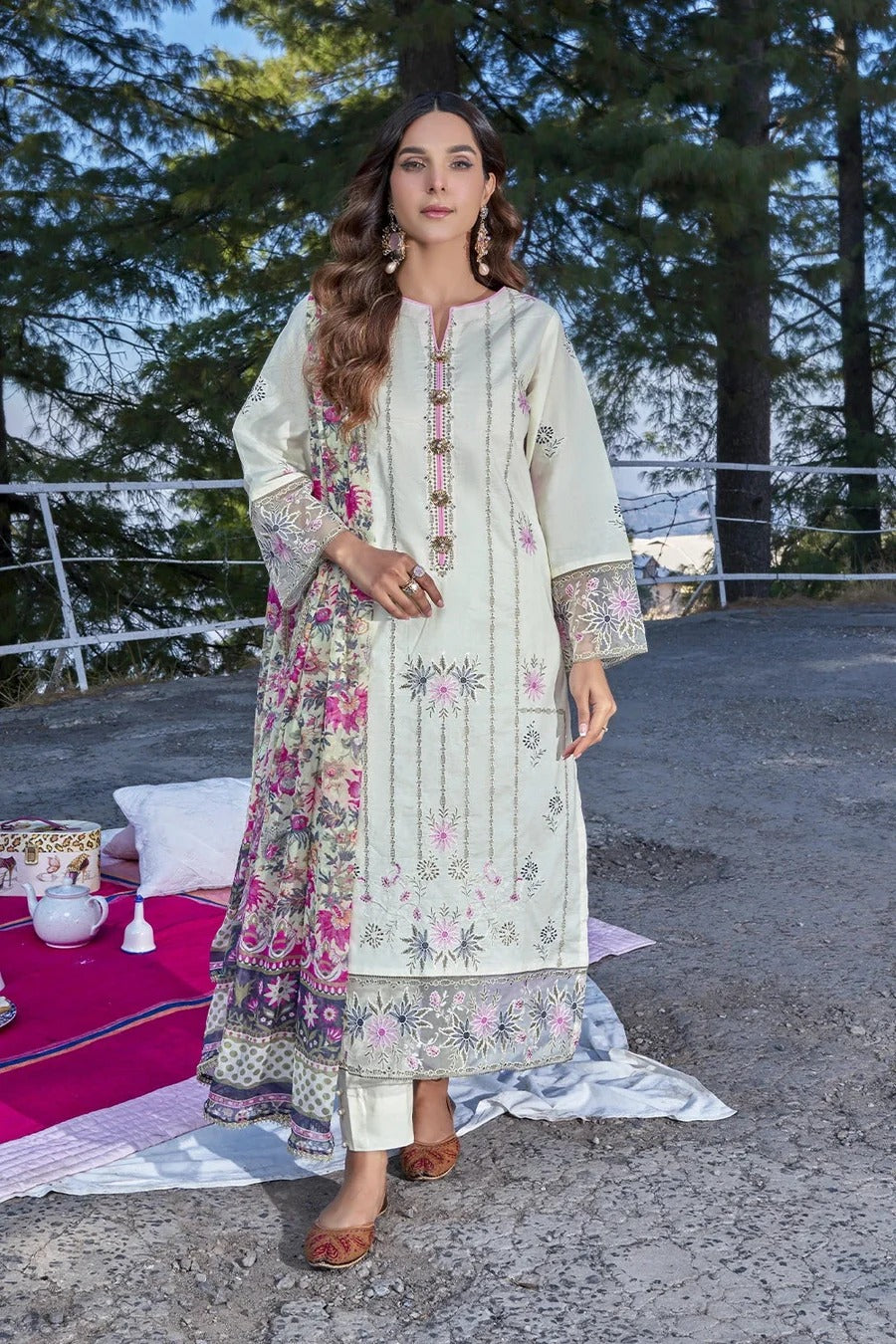 3PC Embroidered Unstitched Lawn Suit KCE-3170 – Khas Stores