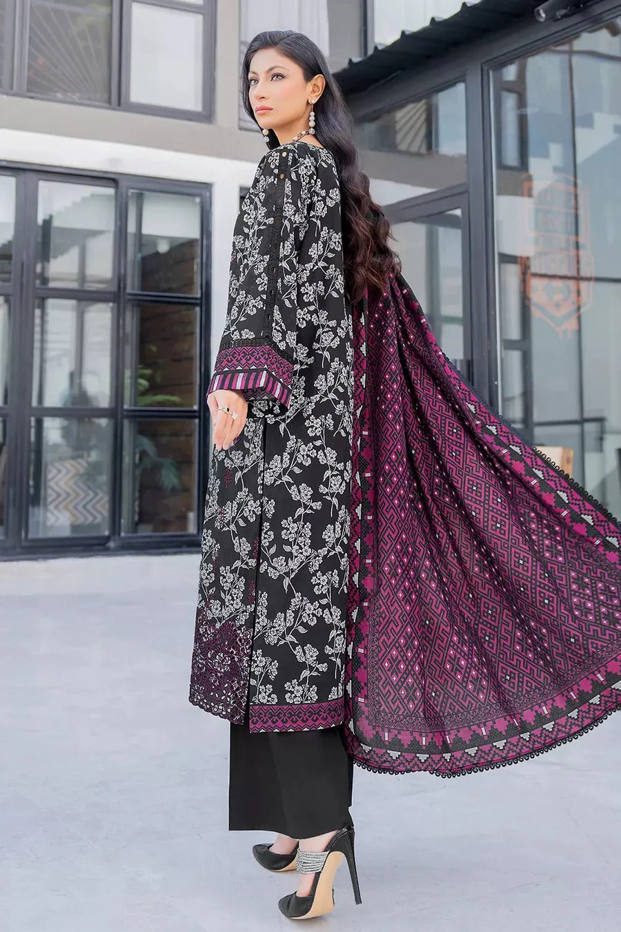 3PC Embroidered Unstitched Lawn Suit KL-2813 – Khas Store