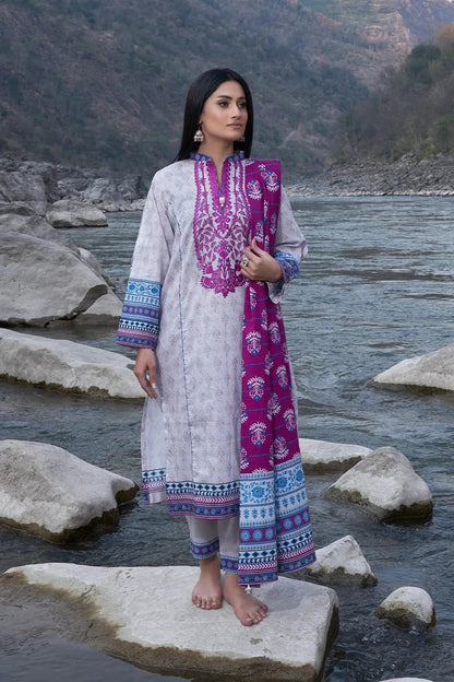 3PC Embroidered Unstitched Lawn Suit KL-3199 – Khas Stores