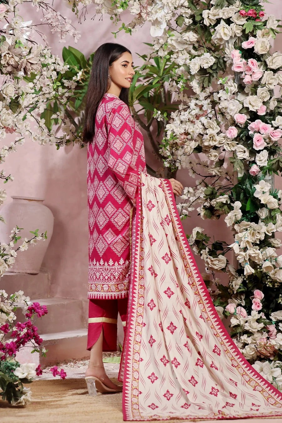 3PC Printed Unstitched Lawn Suit KLA-2790 – Khas Stores