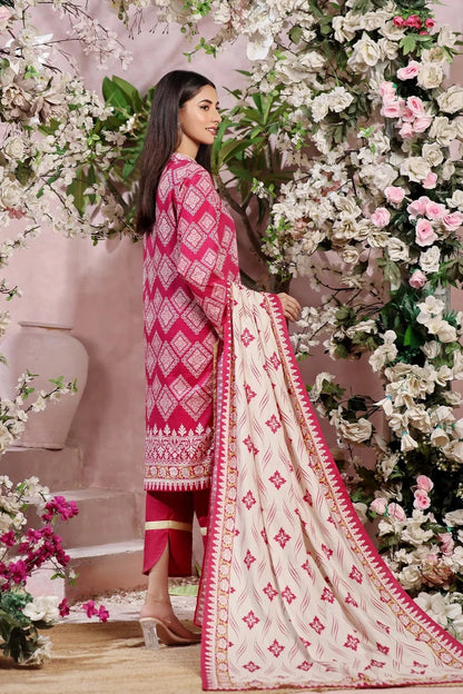 3PC Printed Unstitched Lawn Suit KLA-2790 – Khas Stores