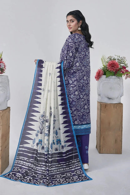 3PC Printed Unstitched Lawn Suit KLA-3089 – Khas Stores