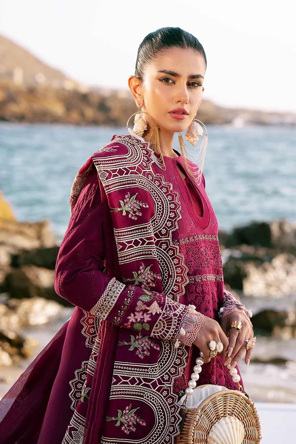 CHERRY WINE 3pc Luxury Unstitched Collection – Ajr Couture