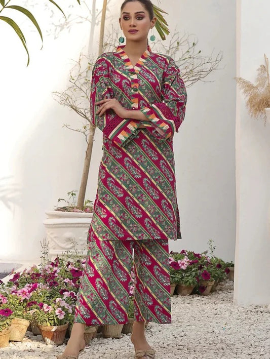 2PC Unstitched Printed Lawn Shirt and Trouser KST-2581 – Khas Stores