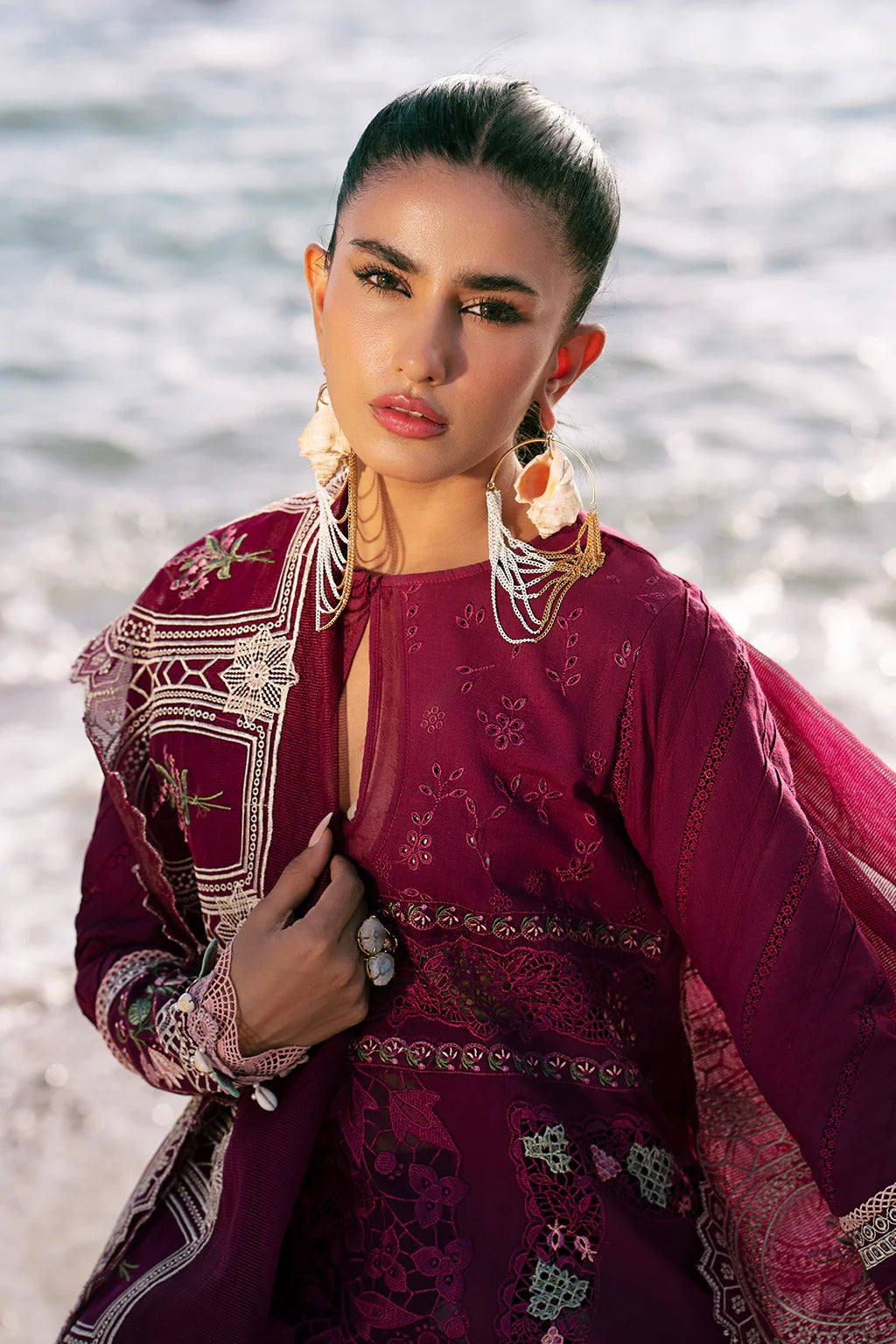 CHERRY WINE 3pc Luxury Unstitched Collection – Ajr Couture