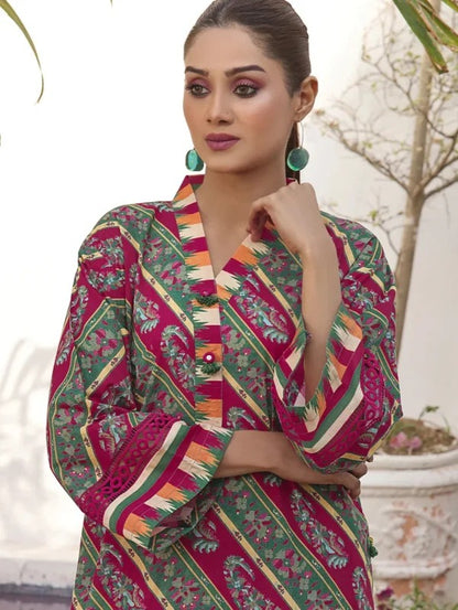 2PC Unstitched Printed Lawn Shirt and Trouser KST-2581 – Khas Stores