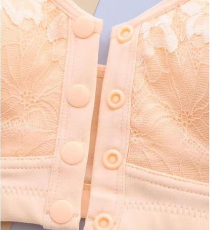 Pack of 2 bra set Comfortable Front Button Wireless Shaping Bra, Push up Adjustable Wireless Bras