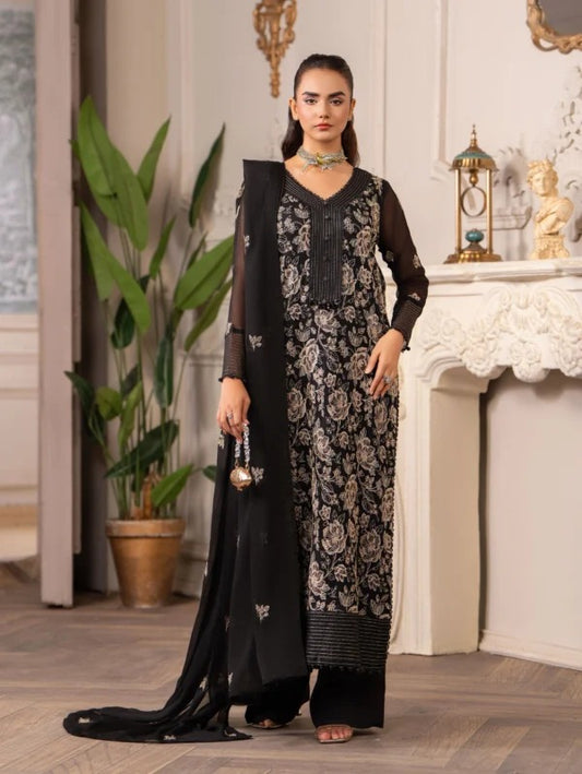 Leia Luxury 3pc Unstitched Collection – HemStitched