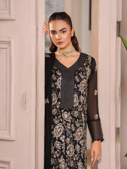 Leia Luxury 3pc Unstitched Collection – HemStitched