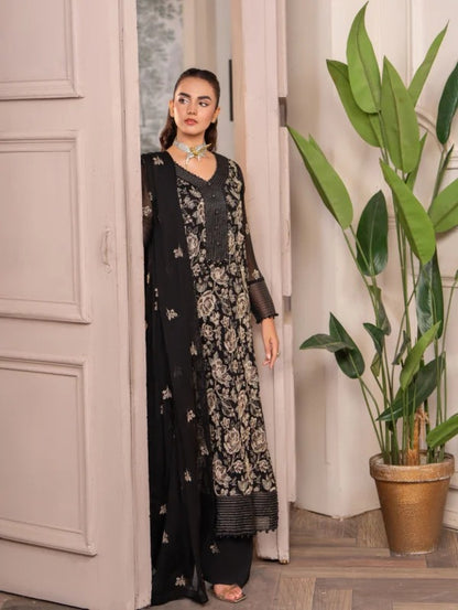 Leia Luxury 3pc Unstitched Collection – HemStitched