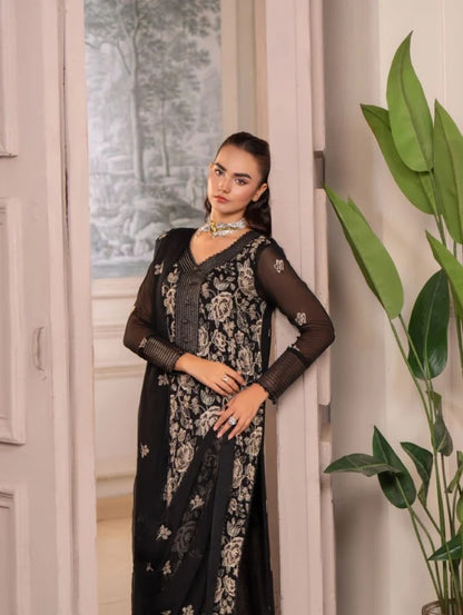 Leia Luxury 3pc Unstitched Collection – HemStitched